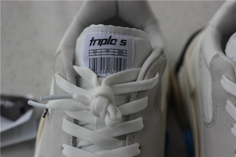 God Paris Triple S Trainers White Blue Black BB